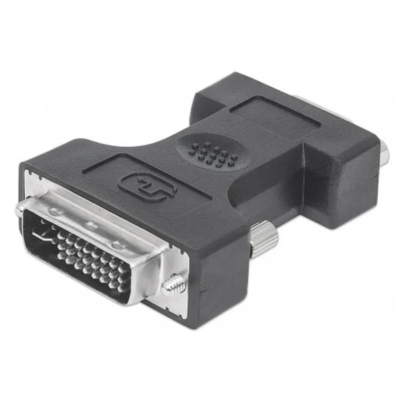 Adaptador de Video Manhattan - DVI-I a VGA - Macho a Hembra - Negro - 328883