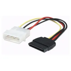 Cable de Alimentación Manhattan - Molex 4 Pines - SATA 15 Pines - 16cm - 342766 Cable de Alimentación Manhattan - Molex 4 Pines - SATA 15 Pines - 16cm - 342766