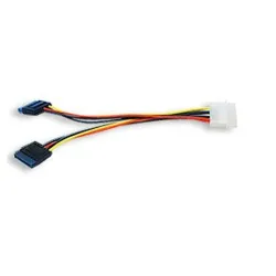 Cable de Alimentación Manhattan - Molex 4 Pines a 2x SATA 15 Pines - 15cm - 349369 Cable de Alimentación Manhattan - Molex 4 Pines a 2x SATA 15 Pines - 15cm - 349369