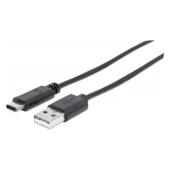 Cable Manhattan 353298 - 1m - USB A / USB C - Negro - 353298