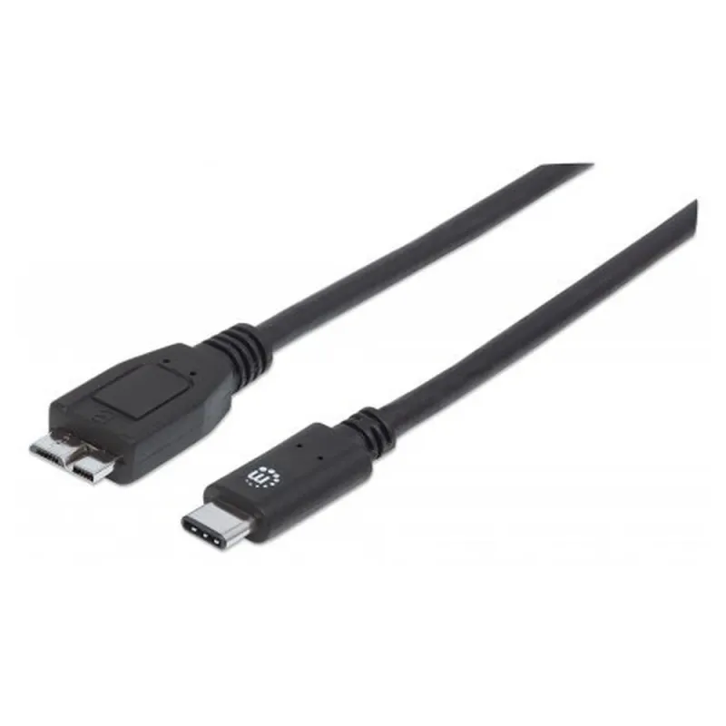 Cable Manhattan USB 3.1 Tipo C - Micro B - 1 M - 3amp - 353397