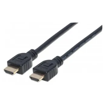 Cable HDMI Manhattan - 5 m - Intramuro - 3D - 4K - Baño de Oro - 353953