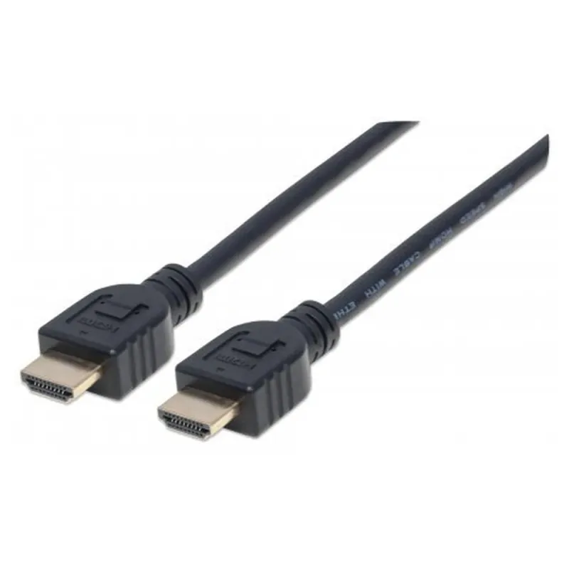 Cable HDMI Manhattan - 5 m - Intramuro - 3D - 4K - Baño de Oro - 353953