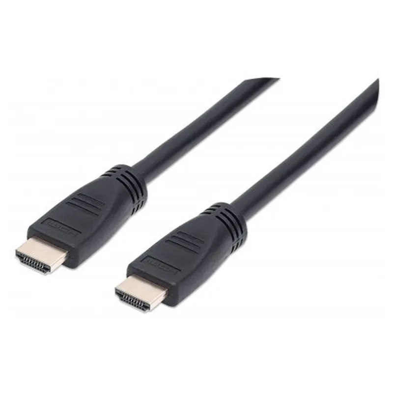 Cable HDMI Manhattan - 8 m - Intramuro - 3D - 4K - Baño de Oro - 353960