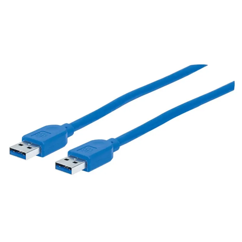 Manhattan Cable USB A Macho - USB A Macho - 1.8 Metros - Azul - 354295