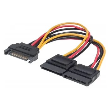 Cable de Corriente Manhattan 354554  - 1 Macho a 2 Hembras - 354554