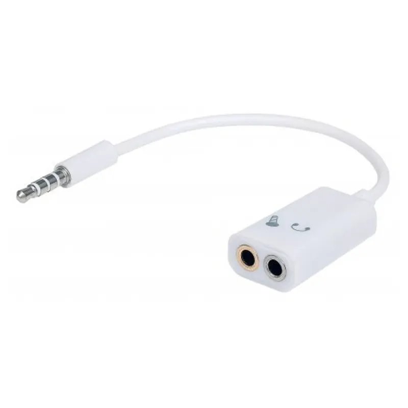 Adaptador Manhattan 354561 - Auriculares/micrófono - 3.5 mm - 20 Cm - 354561