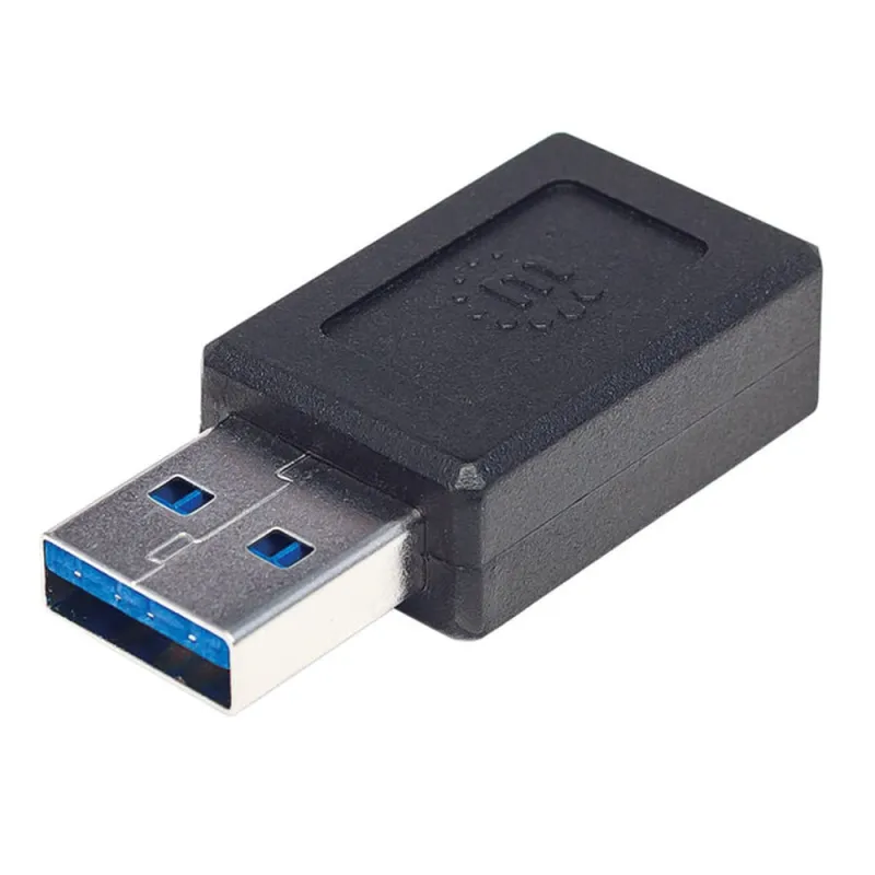 Adaptador Manhattan 354714 - USB A a USB C - Macho a Hembra - Negro - 354714