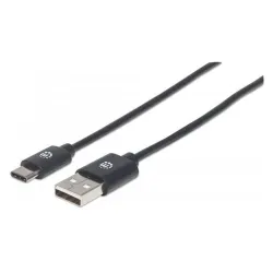 Cable Manhattan 354929 - USB-A - USB-C - 2 Mts - Negro - 354929 Cable Manhattan 354929 - USB-A - USB-C - 2 Mts - Negro - 354929