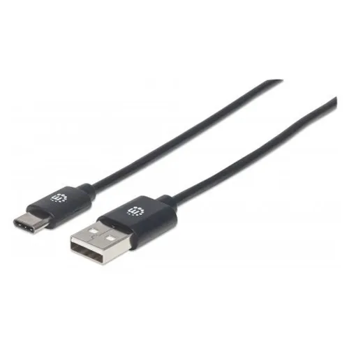 Cable Manhattan 354929 - USB-A - USB-C - 2 Mts - Negro - 354929 Cable Manhattan 354929 - USB-A - USB-C - 2 Mts - Negro - 354929