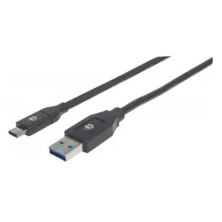 Cable USB Manhattan 354974 - USB C - USB A - 2 m - Negro - 354974 Cable USB Manhattan 354974 - USB C - USB A - 2 m - Negro - 354974