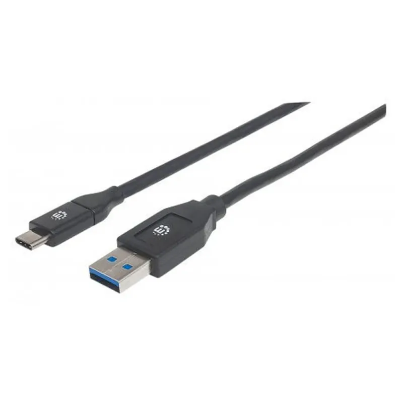 Cable USB Manhattan 354974 - USB C - USB A - 2 m - Negro - 354974