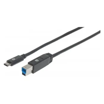 Cable USB Manhattan 354998 - USB C - USB B - Macho - 2 M - Negro - 354998
