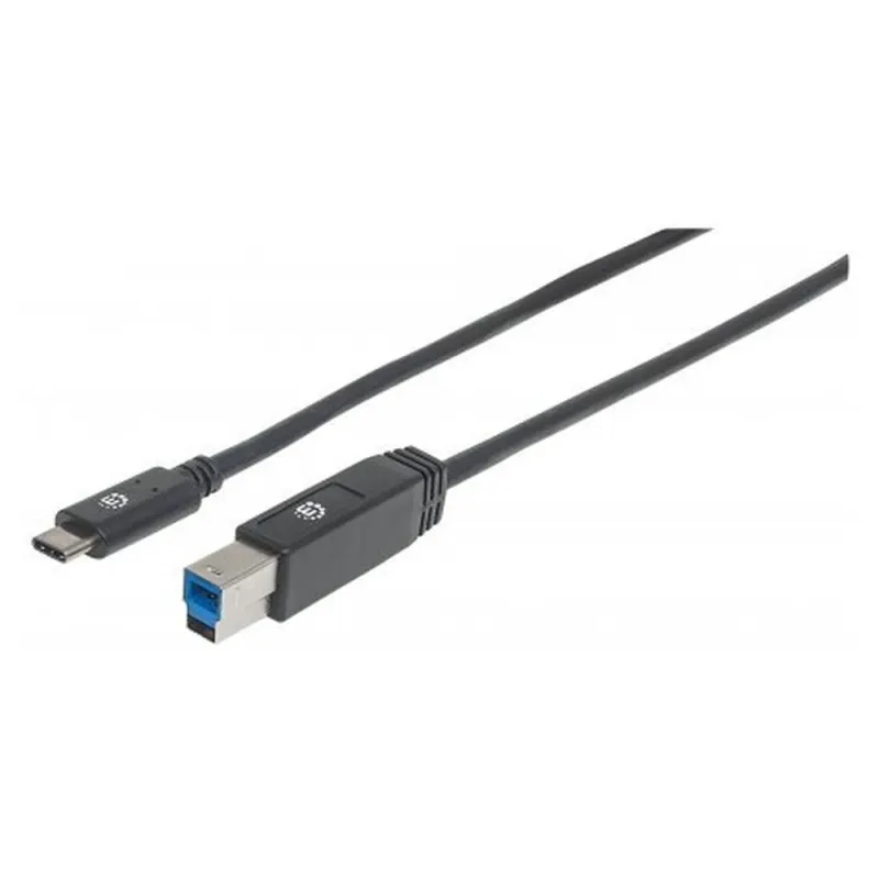 Cable USB Manhattan 354998 - USB C - USB B - Macho - 2 M - Negro - 354998