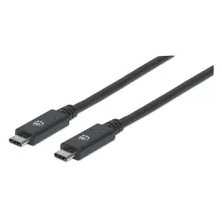 Cable USB Tipo-C Manhattan 355223 - USB-C Macho a USB-C Macho -1 M - Negro - 355223 Cable USB Tipo-C Manhattan 355223 - USB-C Macho a USB-C Macho -1 M - Negro - 355223