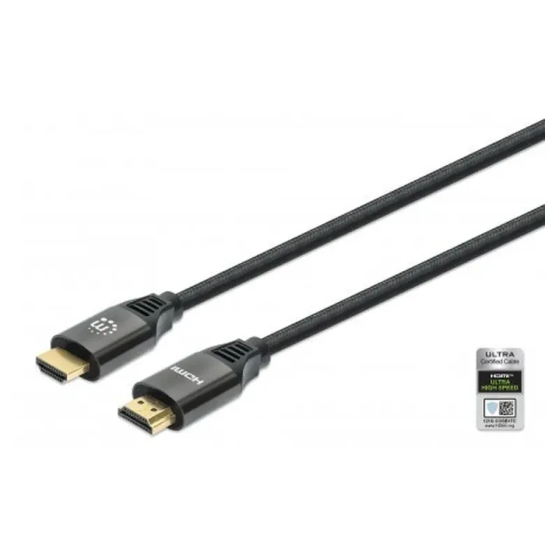 Cable de Video Manhattan 355957 - HDMI - 3M - 8K - 60Hz - Con Ethernet - 355957