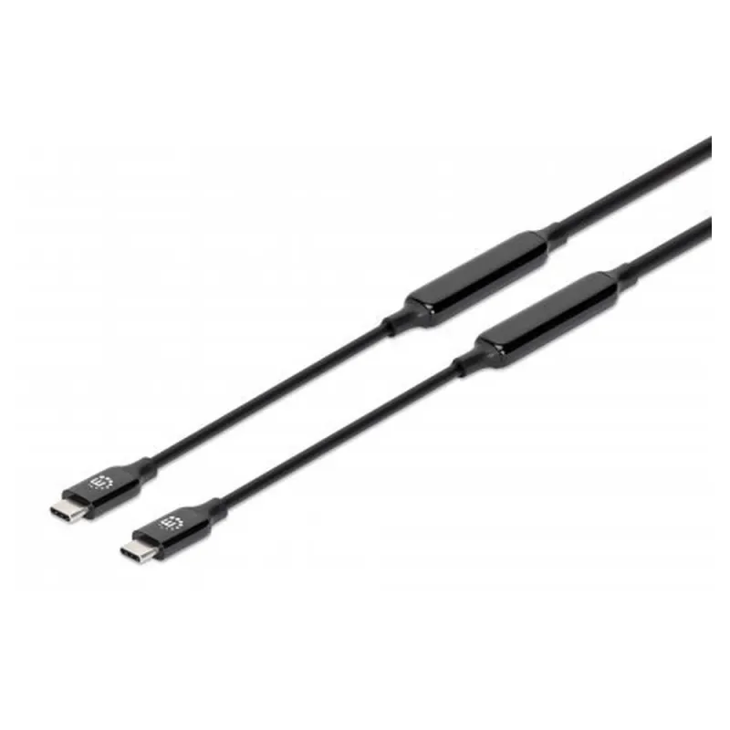 Cable USB C Macho Manhattan  - USB C Macho - 5 Metros - Negro - 355971