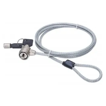 Candado de Seguridad Manhattan 440271 - 1.4m - Para Portátiles - Gris - 440271