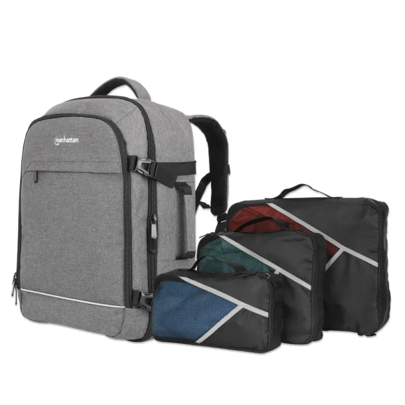 Mochila de Viaje Manhattan Rome - 17.3" - Gris - Incluye 3 fundas adicionales - 440370