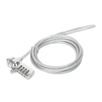 Candado de Seguridad Manhattan 440448 - Combinación - 4 Dígitos - 2 m - Plata - 440448