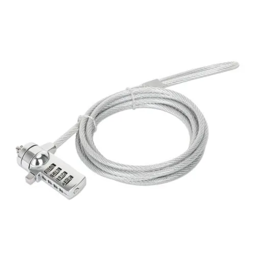 Candado de Seguridad Manhattan 440448 - Combinación - 4 Dígitos - 2 m - Plata - 440448