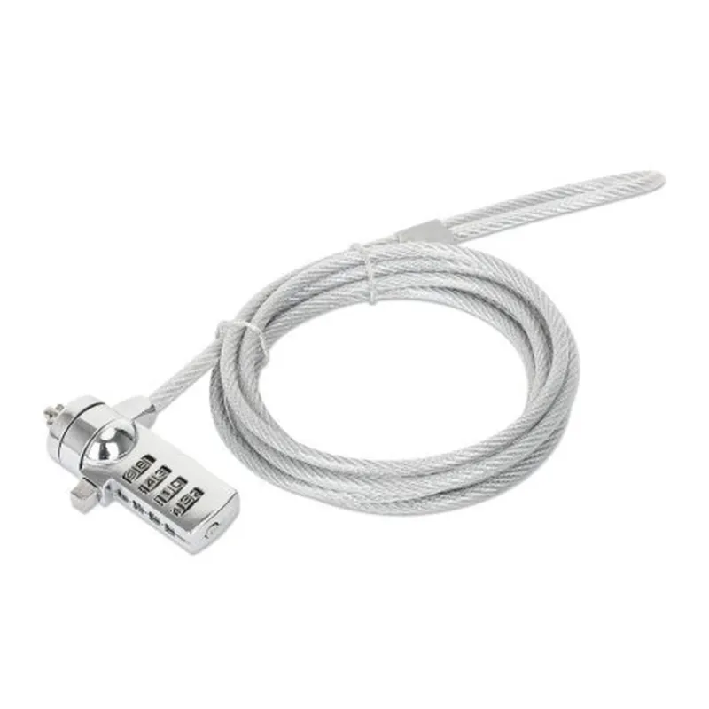 Candado de Seguridad Manhattan 440448 - Combinación - 4 Dígitos - 2 m - Plata - 440448