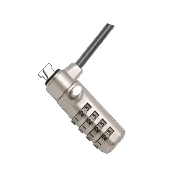 Candado de Seguridad Manhattan 440493 - Para Laptop - Gris Nano - Combinación- 1.8mts - 440493