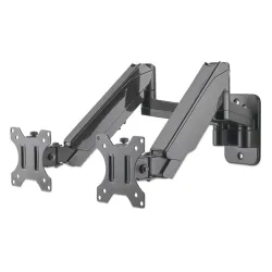 Soporte Manhattan 461627 - 17" a 32" - Soporta 8Kg - Para 2 Monitores - Con pistón a gas - 461627