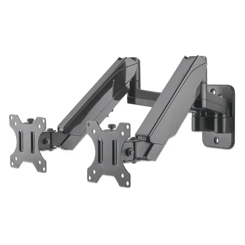 Soporte Manhattan 461627 - 17" a 32" - Soporta 8Kg - Para 2 Monitores - Con pistón a gas - 461627