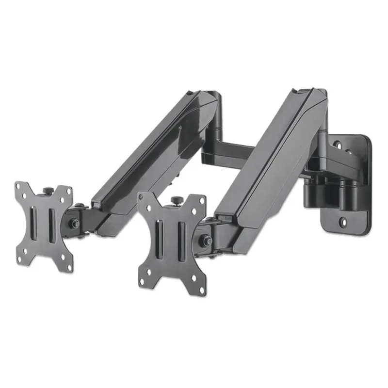Soporte Manhattan 461627 - 17" a 32" - Soporta 8Kg - Para 2 Monitores - Con pistón a gas - 461627