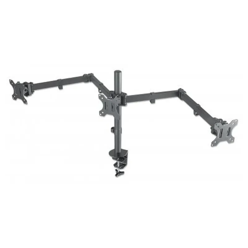 Soporte Manhattan 461658 - 13" a 27" - Soporta 7Kg - Para 3 Monitores - Movimiento Articulado - 461658