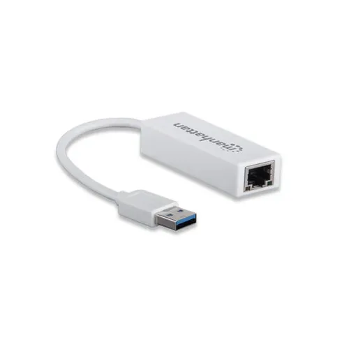 Adaptador de Red Manhattan - Fast Ethernet a USB 3.0 - Blanco - 506847 Adaptador de Red Manhattan - Fast Ethernet a USB 3.0 - Blanco - 506847