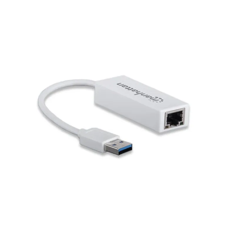 Adaptador de Red Manhattan - Fast Ethernet a USB 3.0 - Blanco - 506847