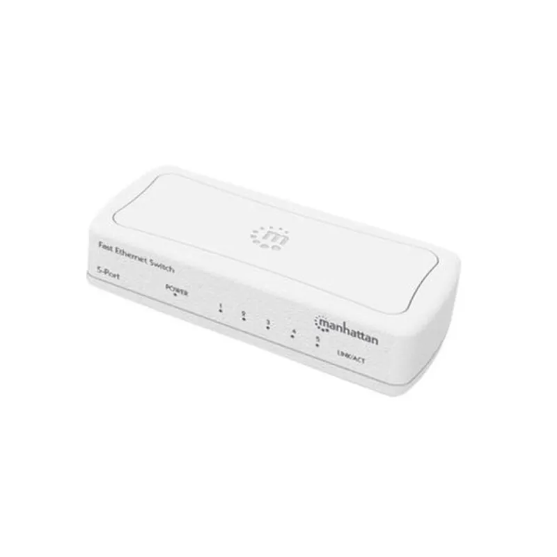 Switch Manhattan - 5 Puertos - Fast Ethernet - No Gestionado - Blanco - 560672