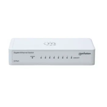 Switch Manhattan - 8 Puertos Gigabit - Blanco - 560702