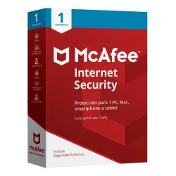 Antivirus McAfee Internet Security - 1 Dispositivo - 1 Año - Caja - MIS00LNR1RP1 Antivirus McAfee Internet Security - 1 Dispositivo - 1 Año - Caja - MIS00LNR1RP1
