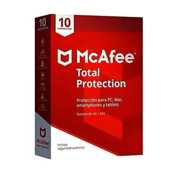 McAfee Total Protection 10 Dispositivos Licencia Digital - Antivirus y Seguridad en Línea con VPN, Protección de Identidad y Control Parental - MTP31LNRXRDAM
