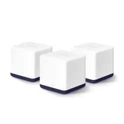 Sistema Wi-Fi MERCUSYS HALO H50G - 2.4/5GHz - 600/1300Mbps - 3x RJ-45 - Antena Interna - 3 Piezas - Halo H50G(3-pack)