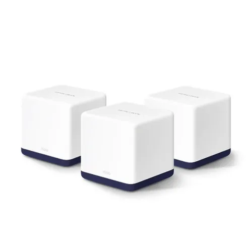 Sistema Wi-Fi MERCUSYS HALO H50G - 2.4/5GHz - 600/1300Mbps - 3x RJ-45 - Antena Interna - 3 Piezas - Halo H50G(3-pack) Sistema Wi-Fi MERCUSYS HALO H50G - 2.4/5GHz - 600/1300Mbps - 3x RJ-45 - Antena Interna - 3 Piezas - Halo H50G(3-pack)