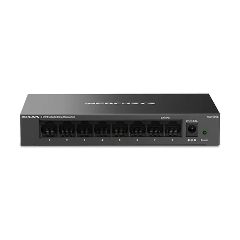 Switch Mercusys MS108GS - Gigabit Ethernet - 8 Puertos - No Gestionado  - MS108GS
