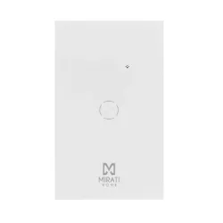 Apagador de Pared Inteligente MIRATI HOME M1SI2 - Wi-Fi - 1 Apagador Touch - M1SI2 Apagador de Pared Inteligente MIRATI HOME M1SI2 - Wi-Fi - 1 Apagador Touch - M1SI2