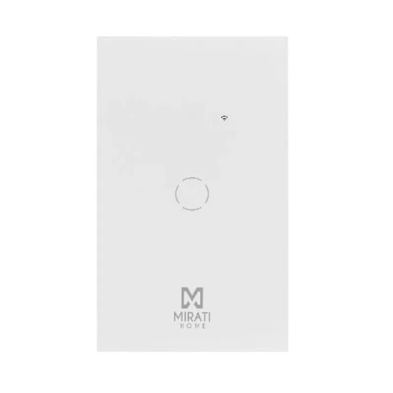 Apagador de Pared Inteligente MIRATI HOME M1SI2 - Wi-Fi - 1 Apagador Touch - M1SI2