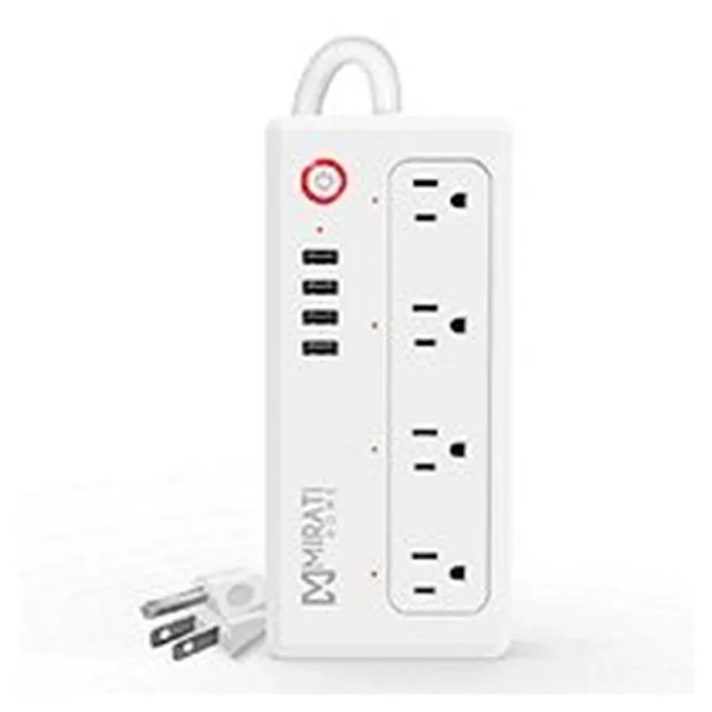 Multicontacto MIRATI HOME MCUS1 - 4 Contactos - 4 USB - Wi-Fi - Blanco - MCUS1