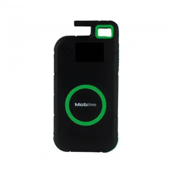 Power Bank MobiFree MB-923408 - 8000 mAh - Carga Inalámbrica - Negro/Verde - MB-923408