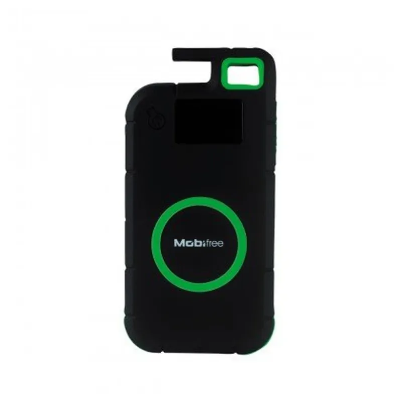 Power Bank MobiFree MB-923408 - 8000 mAh - Carga Inalámbrica - Negro/Verde - MB-923408