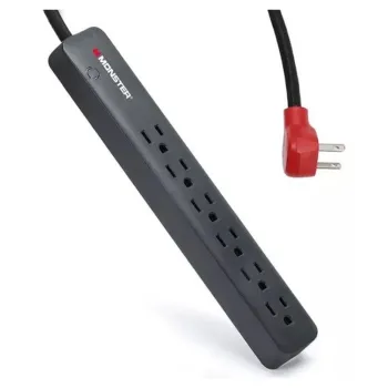 Supresor de Picos Monster Cable 2MNAC0251B0L2 - 6 Contactos - 1200 Joules - 2MNAC0251B0L2