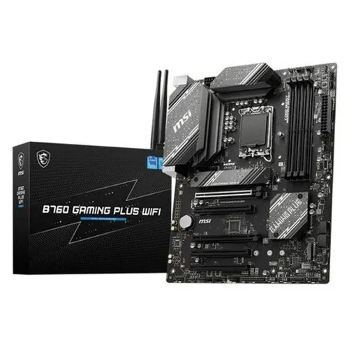 Tarjeta Madre MSI B760 GAMING PLUS WIFI - Socket 1700 - 4x DDR5 - 4800/5600/6800+(OC)MHz - HDMI - DisplayPort - USB 2.0/3.2 - ATX - B760 GAMING PLUS WIFI