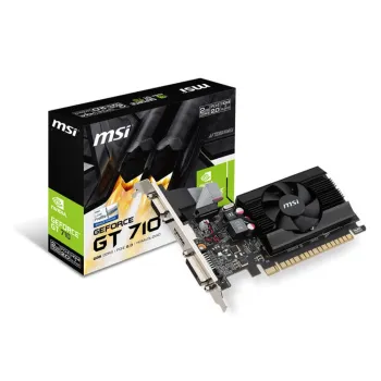 Tarjeta de Video MSI GeForce GT 710 2GD3 LP - 2GB - 64-Bit - PCI-E 2.0 - GDDR3 - VGA - DVI - HDMI - GT 710 2GD3 LP