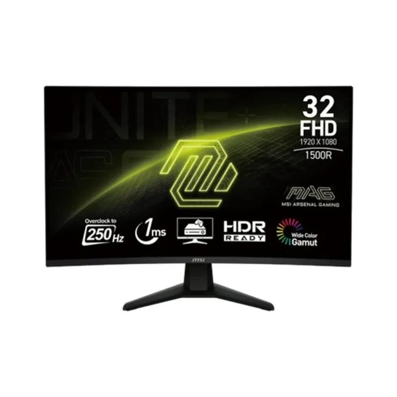 Monitor Gamer MSI MAG 32C6X - 32" - Full HD - 250Hz - HDMI - DisplayPort - Curvo - MAG 32C6X