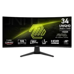 Monitor Gamer Curvo MSI MAG 346CQ - 34" - LCD - 3440x1440 - Ultra Wide - Quad HD - 180Hz - HDMI - DisplayPort, - MAG 346CQ